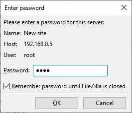 FileZilla password